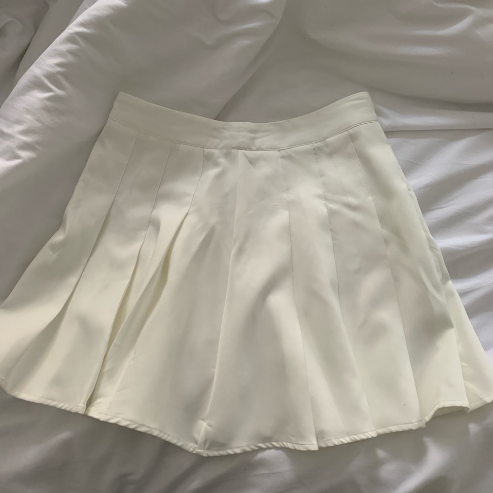 White tennis skirt